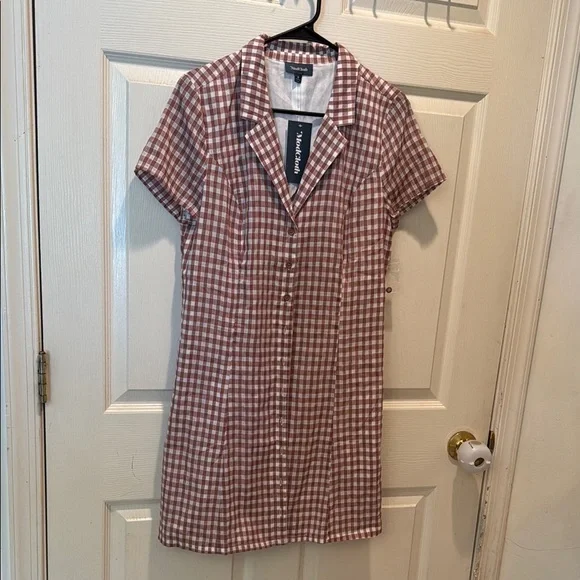 Modcloth | Dresses | Modcloth Brown Checkered Dress | Poshmark